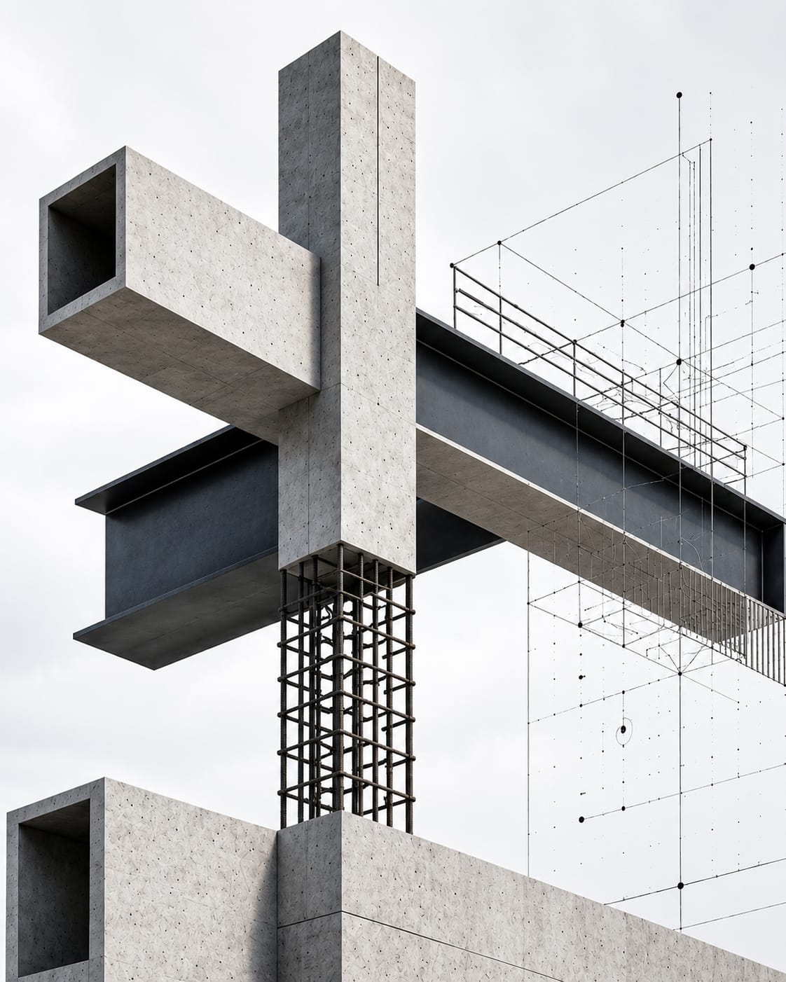 Technical drawing set laid out for a structural review